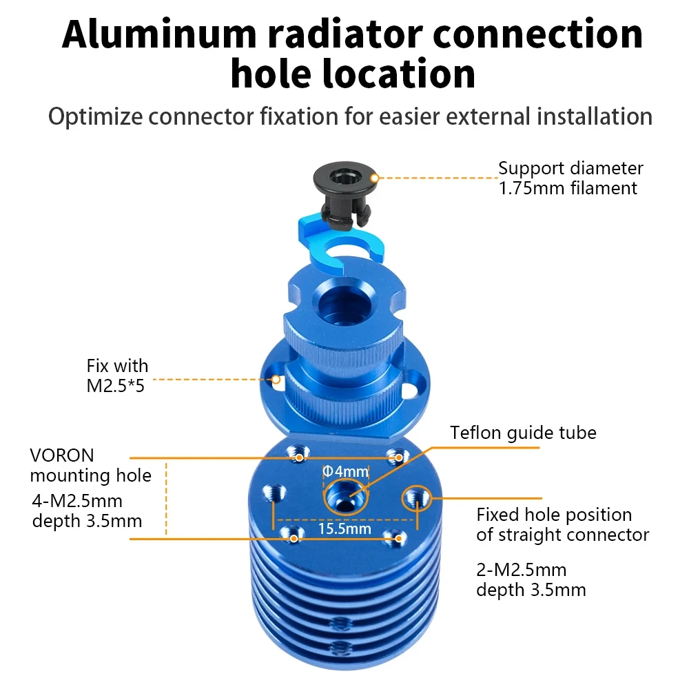 Zestaw Hotend V6 do Creality Ender 3/Ender 3 PRO/Ender 3 V2/CR10/VORON 2.4/Prusa Hi-End Extruder J-head TZ-V6 Hot End — zdjęcie produktu 2