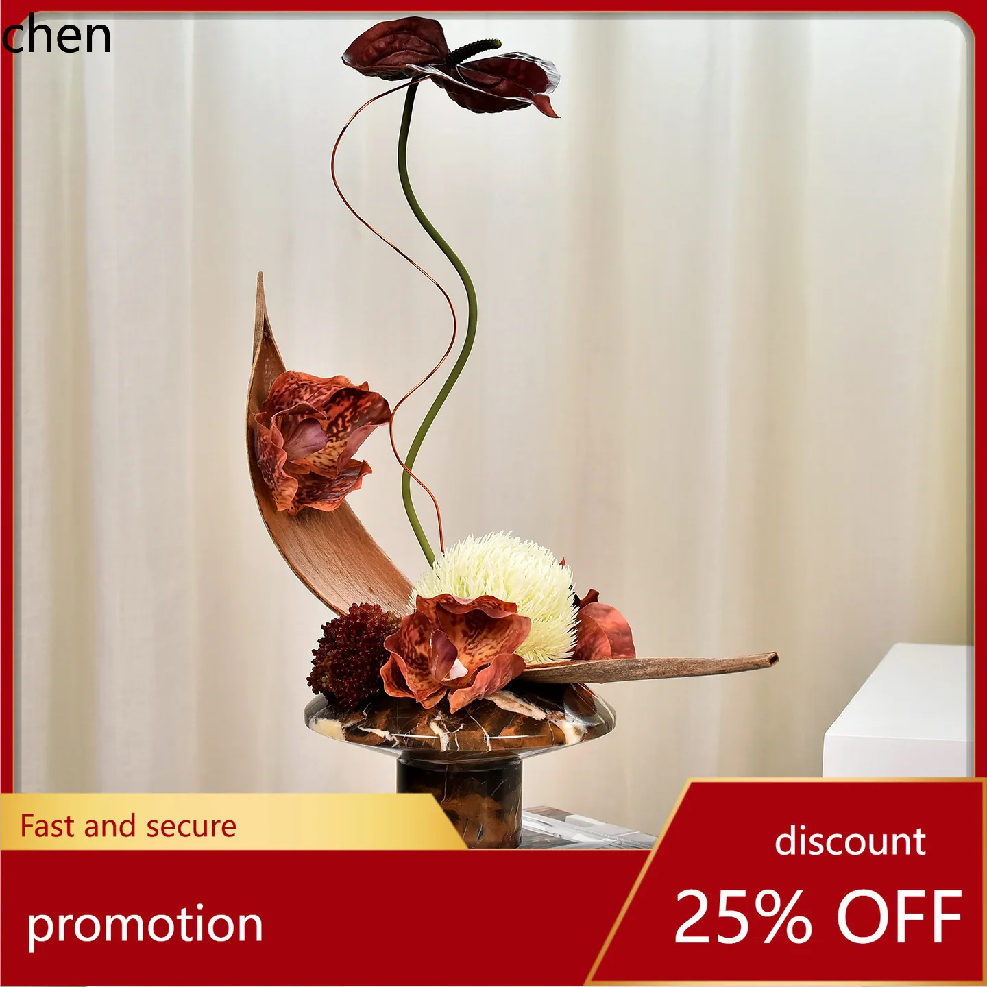 

Cz marble flower vase ornament set - perfect for home decor and b&b styling