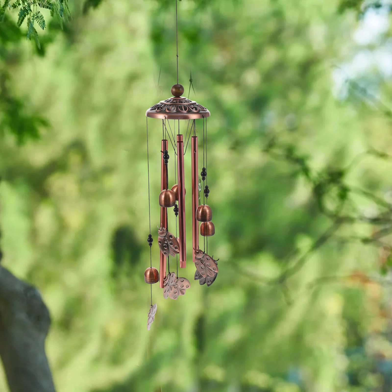 

1pc Brass Wind Chimes Decorative Metal Beautiful Garden Outdoor Hanging Bell Home Yard Decoration Pendulum Sound