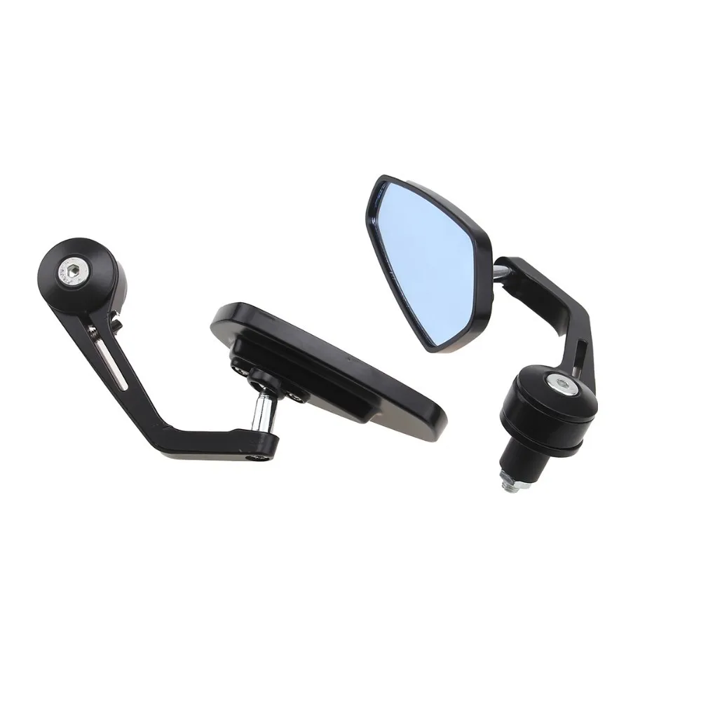 Motorcycle 7/8'' 22mm Rearview Mirrors Universal Diamond shaped modified anti glare modified curved rod rearview mirror