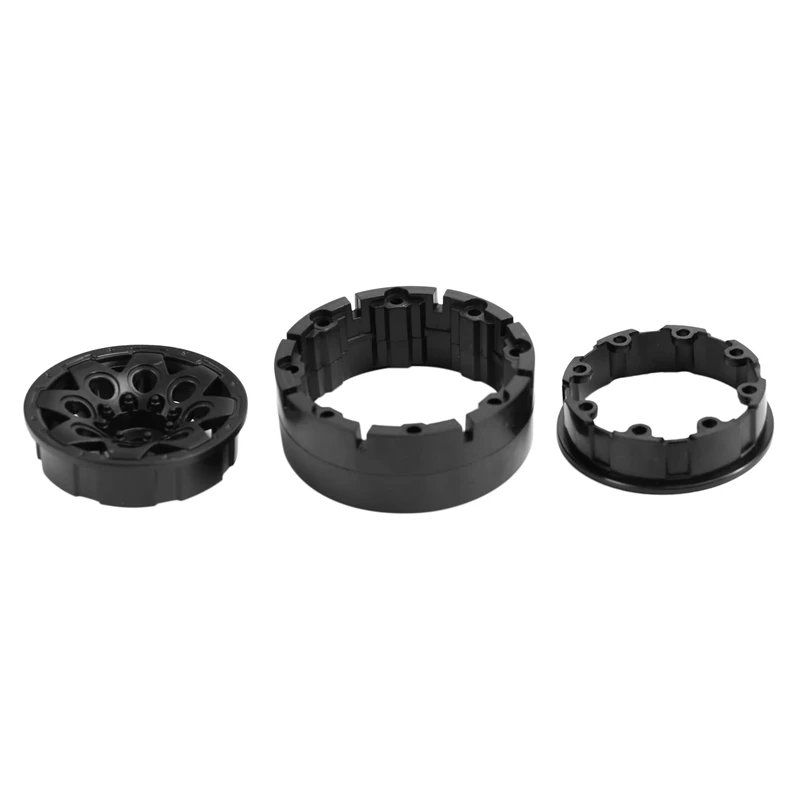 4 pçs plástico beadlock 1.9 aro do cubo da roda para 1/10 rc rastreador carro axial scx10 90046 axi03007 traxxas trx4 rc4wd d90