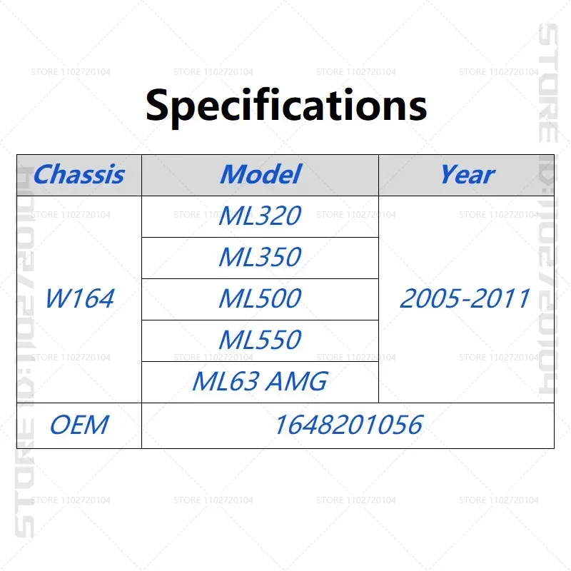 for 2005-2011 W164 Mercedes-Benz ML320 ML350 ML500 ML550 ML63 AMG 3RD Brake Light Stop Lamp Assembly Tail Light 1648201056