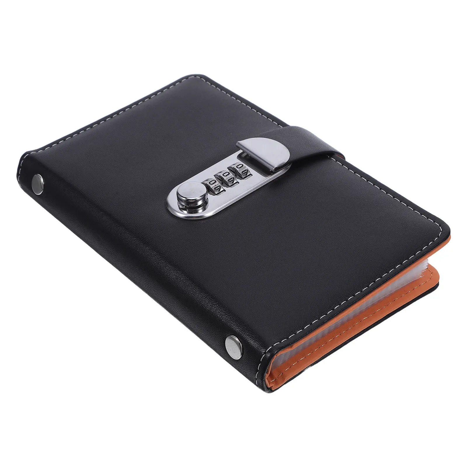 Password Book with Lock Small Compact PU Money Currency Album Secure Combination Lock Cash Saving Storage Budget Binder