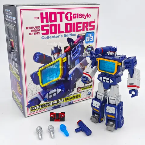 Hot Soldiers HS-03 HS03 Mini Soundwave With Laserbeak Transformation 11CM G1 Pocket MFT Deformation Action Figure Robot Toy