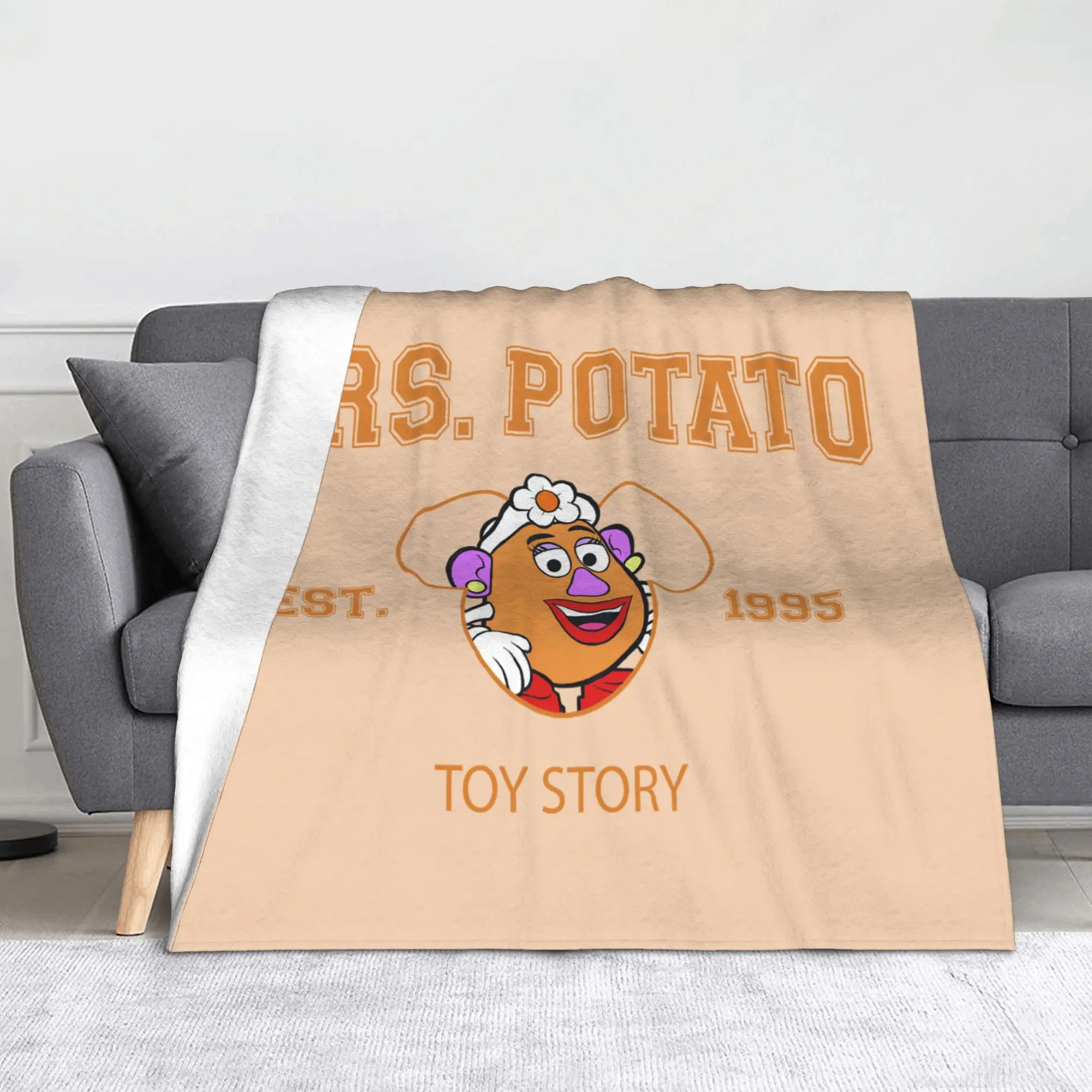 

Cartoon Toy Story MRS.POTATO Blankets Flannel Winter Breathable Ultra-Soft Throw Blanket for Sofa Outdoor Bedspreads