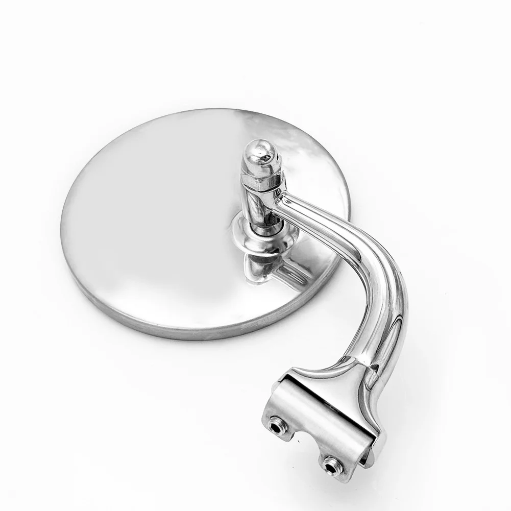 Rétroviseur latéral rond argenté pour voiture classique Vintage, en acier inoxydable, rétro, avant et arrière, pièces extérieures