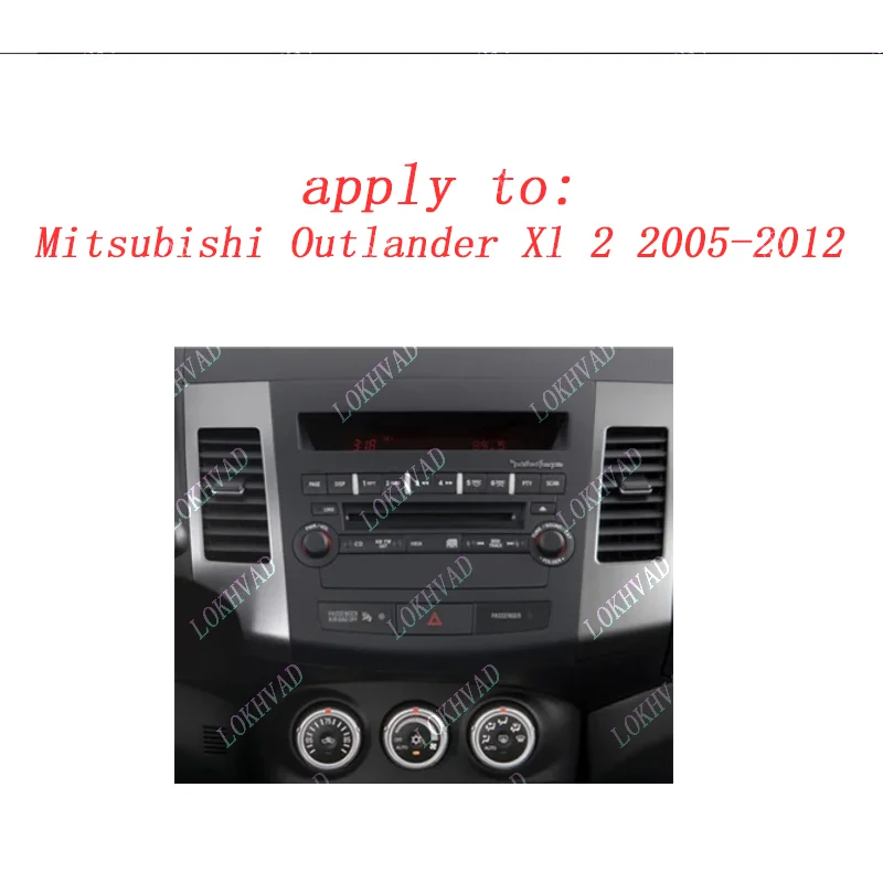 Car Radio Frame For Mitsubishi Outlander Xl 2 2005-2012 9 inch Stereo Panel Harness Wire Power Cable Canbus