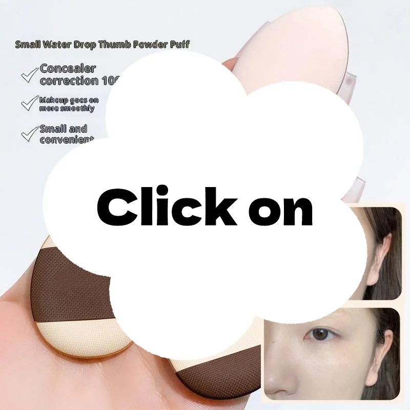 Mini fond de teint bouffant pour les doigts, petite poudre à coussin d'air en forme de larme, correcteur pour le visage, BB crème, applicateur cosmétique, maquillage, 5/10 pièces