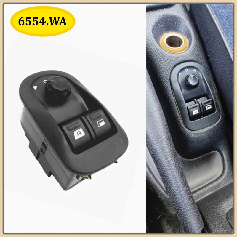 

6554.WA LHD Electric Master Power Window Switch Panel Push Button For Peugeot 206 207 Citroen Jumpy C2 Fiat Scudo