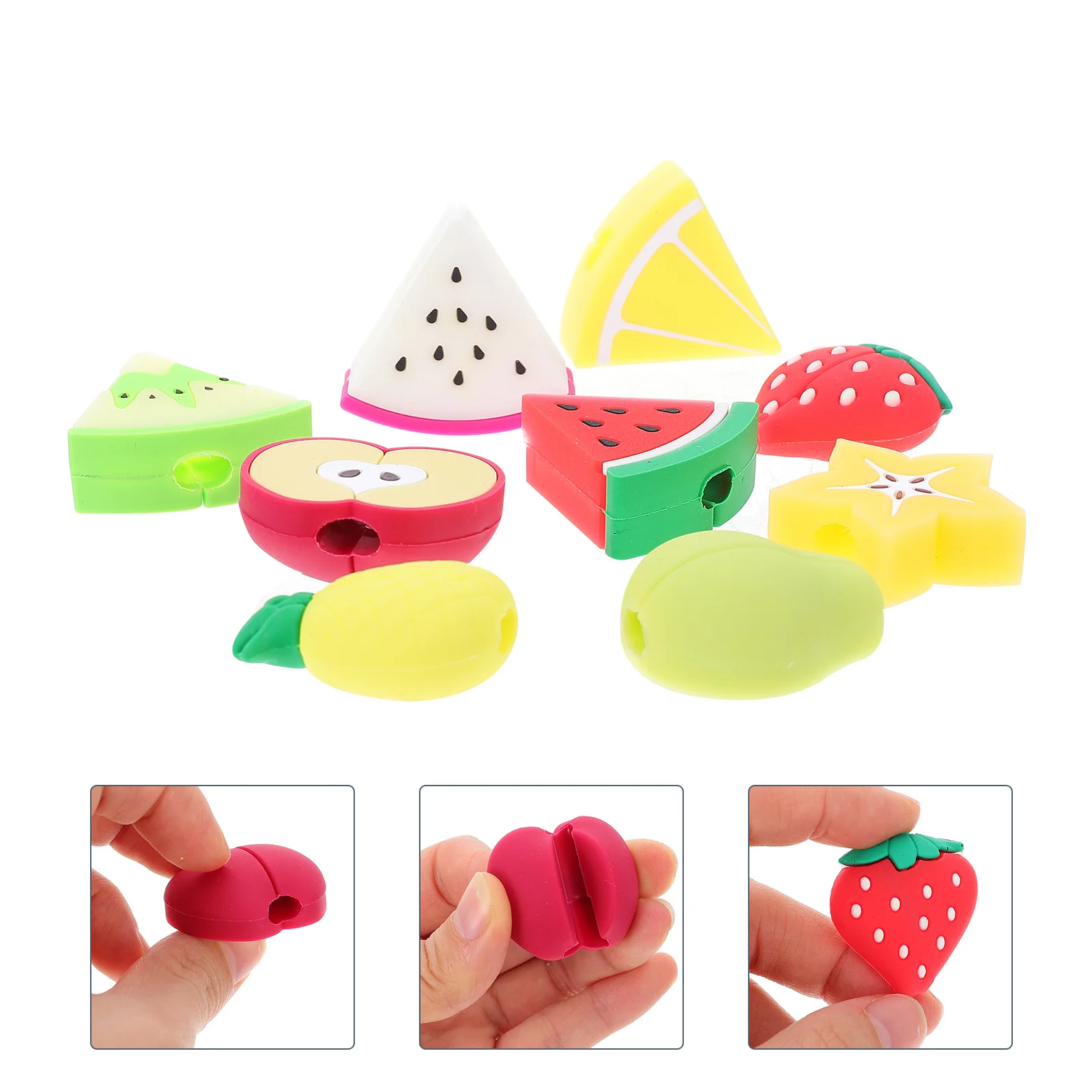 

9Pcs Fruit Style Charging Cable Protector Data Line Cover Anti-Fray Cable Organizer Sleeve Protective Cover Compatible