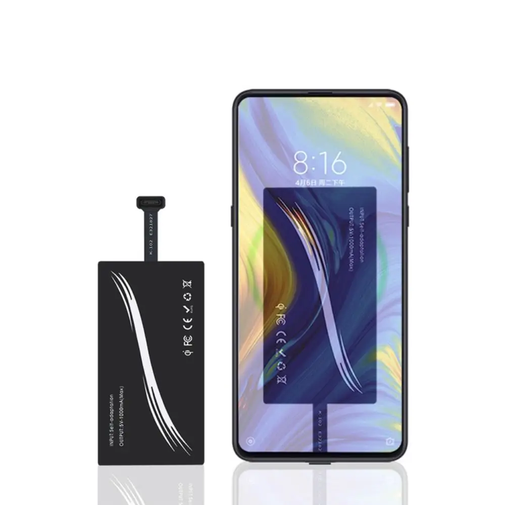 Приемник для зарядки Аксессуары для телефонов Адаптер для зарядного устройства Беспроводное зарядное устройство Тип C Зарядная док-станция Беспроводное зарядное устройство Приемник