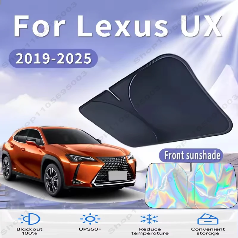 Front Windshield Sun Shade For Lexus UX ZA10 2019~2025 Custom Fit Foldable UV Reflective Sun Heat Protection Car Interior 2020