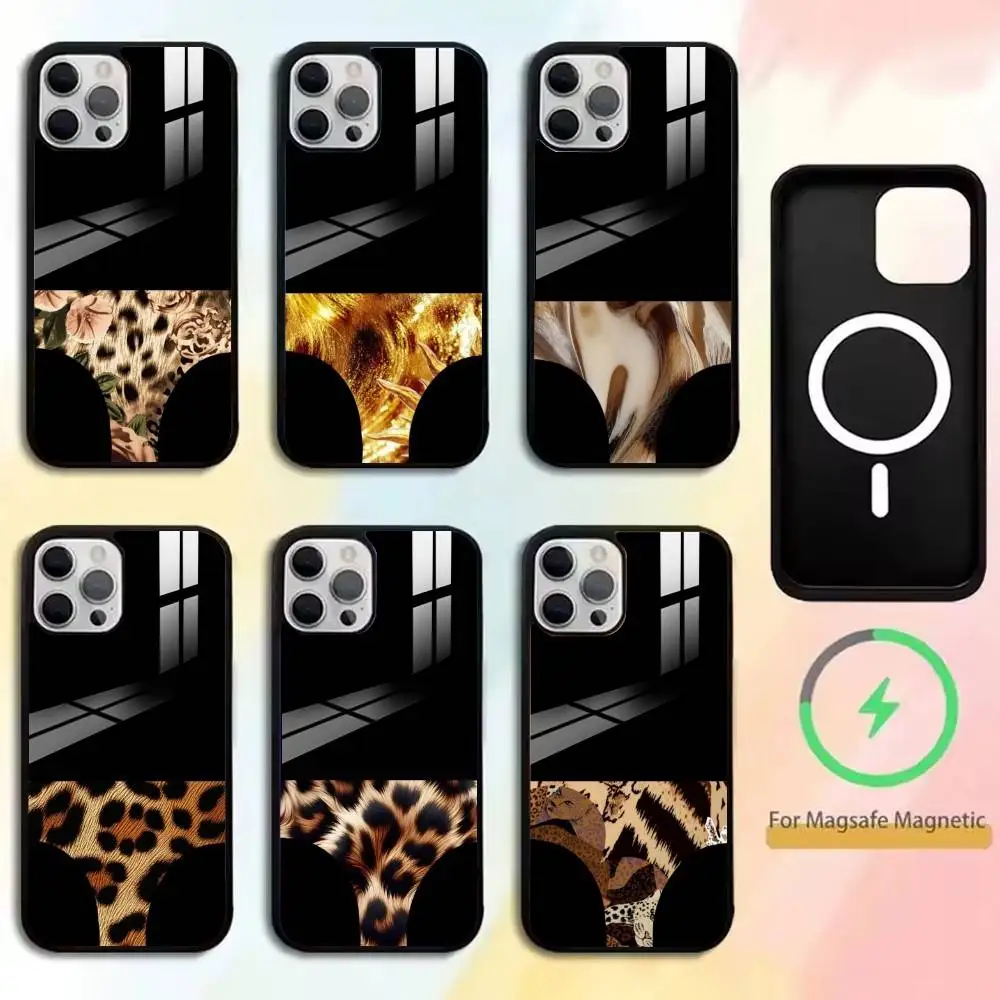 

Funny leopard print underwear Phone Case For iPhone17,16,15,14,13,12,11 Plus,Pro Magnetic For Magsafe Wireless Charging