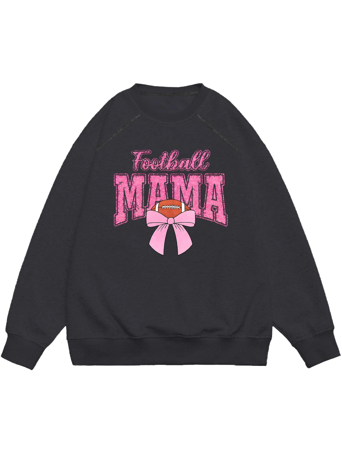 

Fashion Mom Lettering Football Printed Sweatshirt Round Neck Casual Sweatshirt Autumn and Spring Women's Clothing