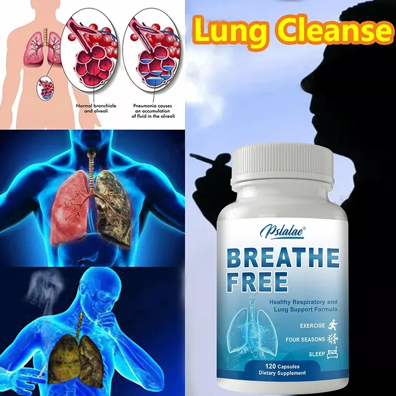 

Breathe Free Support - Lung Cleansing and Detoxifying Formula for Bronchial and Respiratory Systems