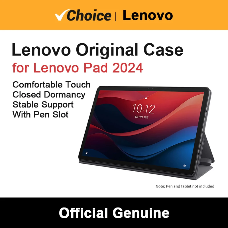 Original Lenovo Case For Lenovo Xiaoxin Pad 2024 Protective Case for 11 Inch Light and Strong Individual Pen Holder Easy Access