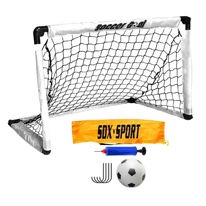 

Backyard Soccer Goal Foldable Kids Football Goal Lightweight Practice Soccer Net With Carry Bag Kids Soccer Set For Games