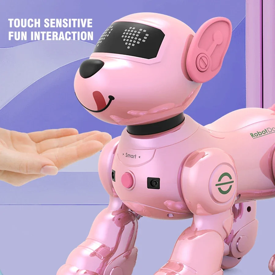 Robot RC Intelligent chantant danse cascades chien programmation intelligente télécommande animaux de compagnie chiot Robots chien jouets pour enfants cadeaux pour enfants