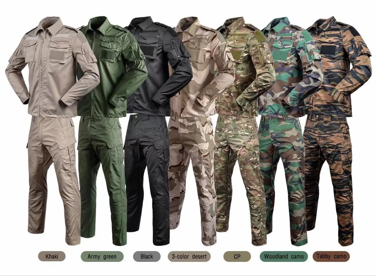 Herren Ripstop BDU Tarnanzug Langarm-Hemd und Hosen Set für Outdoor-Training, Airsoft, Paintball, Scharfschützen und Jagd – Detail 2
