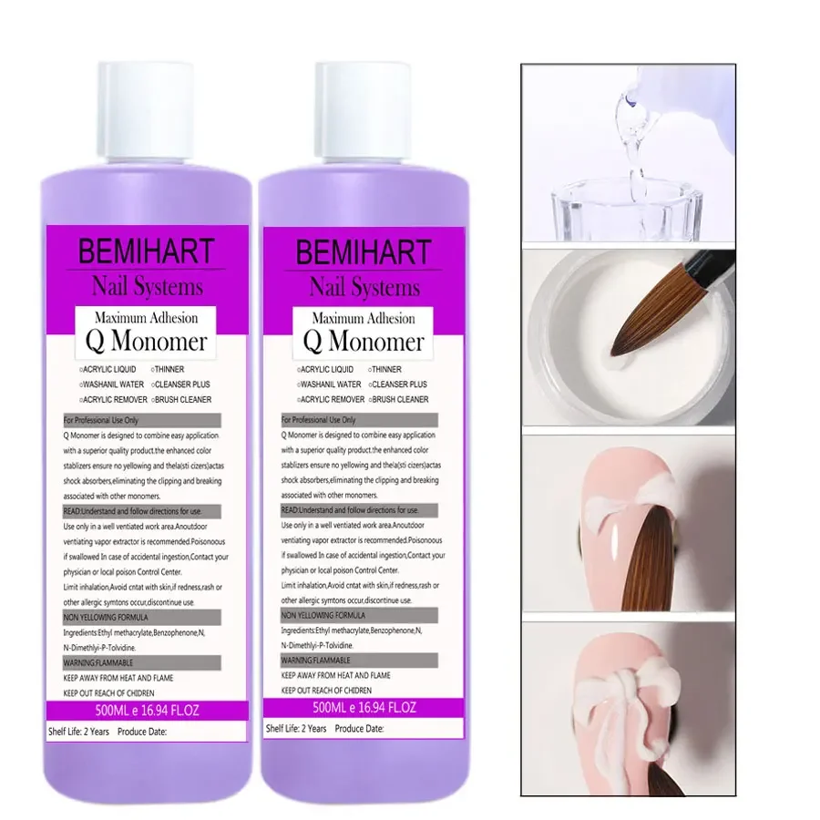 

500ML Nail Acrylic Monomer Liquid Extension Powder Medium Extension Nail Builder Liquid Carving/Extension/Dipping Manicure