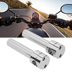 2pcs 25mm Handlebar Bar Risers Mount Clamp Adaptor Kit Aluminum Alloy Motorcycle ModificationChrome