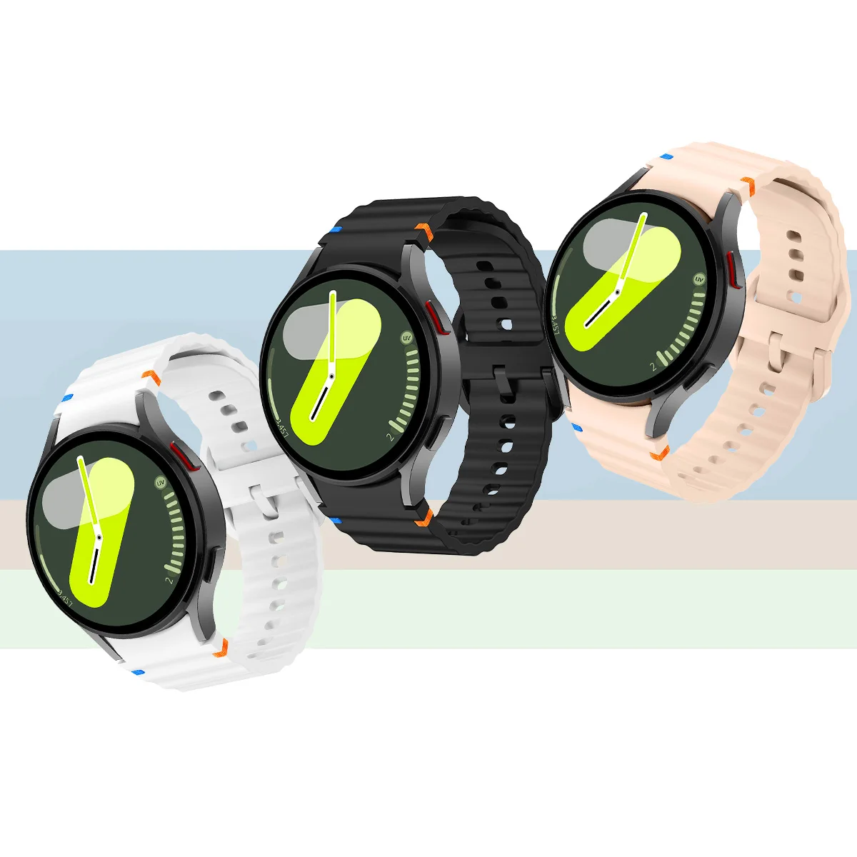 Original Silikonarmband für Samsung Galaxy Watch 7 FE 6 4 Classic 5 Pro 44mm 40mm 43mm 47mm 45mm Armband Galaxy Watch6 7 Gurt – Detail 5