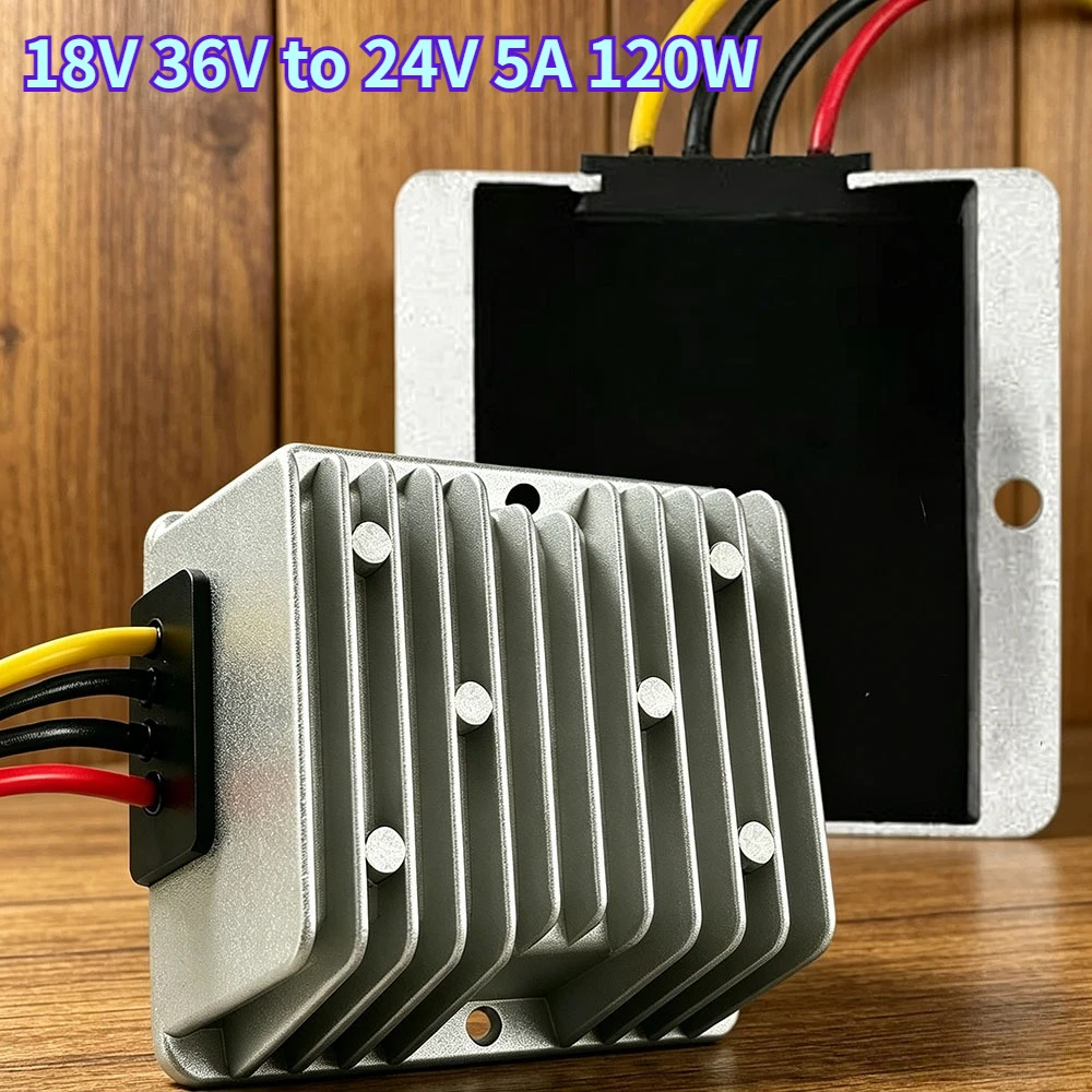 

Voltage Reducer Converter DC to DC Voltage Regulator Waterproof Power Adapter DC 18V 36V to 24V 5A 120W Buck-Boost Power Module