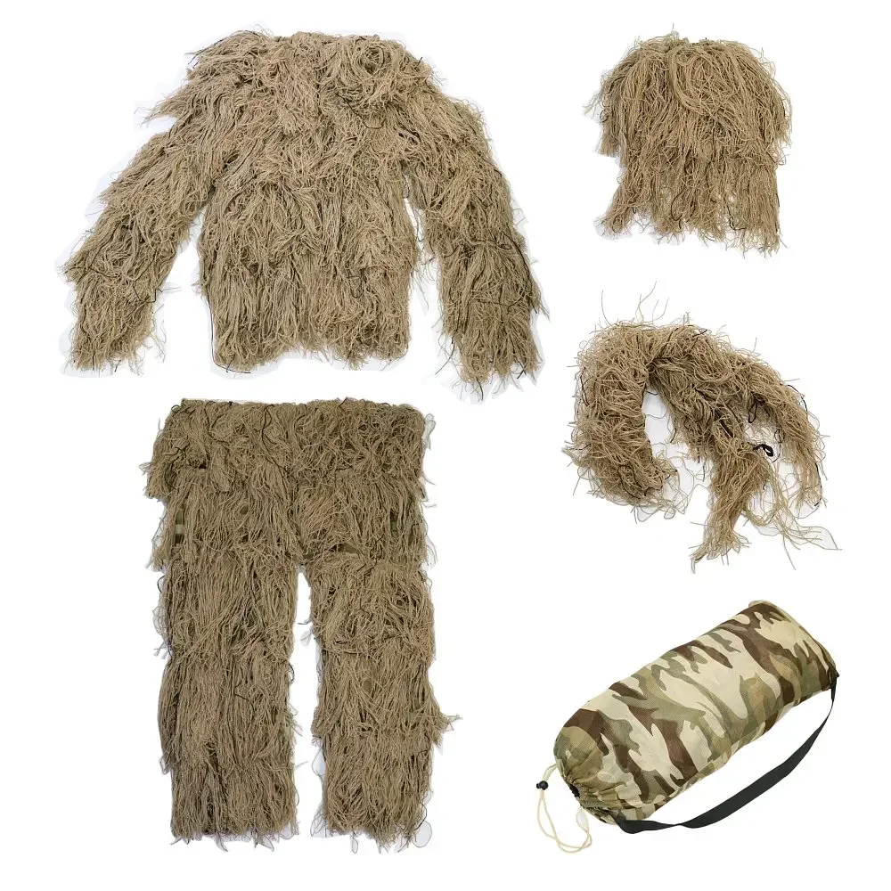 Hunting Woodland 3D Camo Bionic Sniper Ghillie Suit Tactical Camouflage Clothing