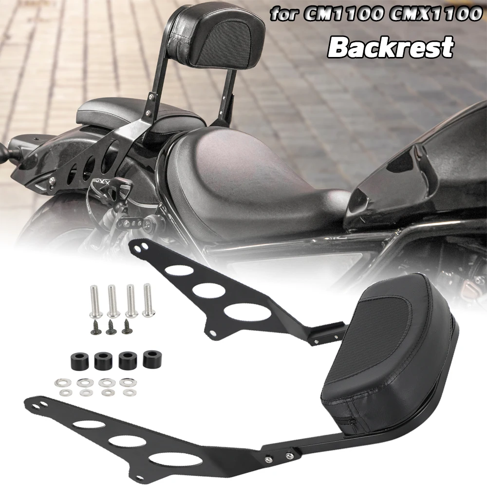 

CMX1100 Backrest Passenger Sissy Bar Rear Luggage Rack Cushion Pad for Honda CM1100 2021 2022 CM CMX 1100 Rebel Accessories Moto