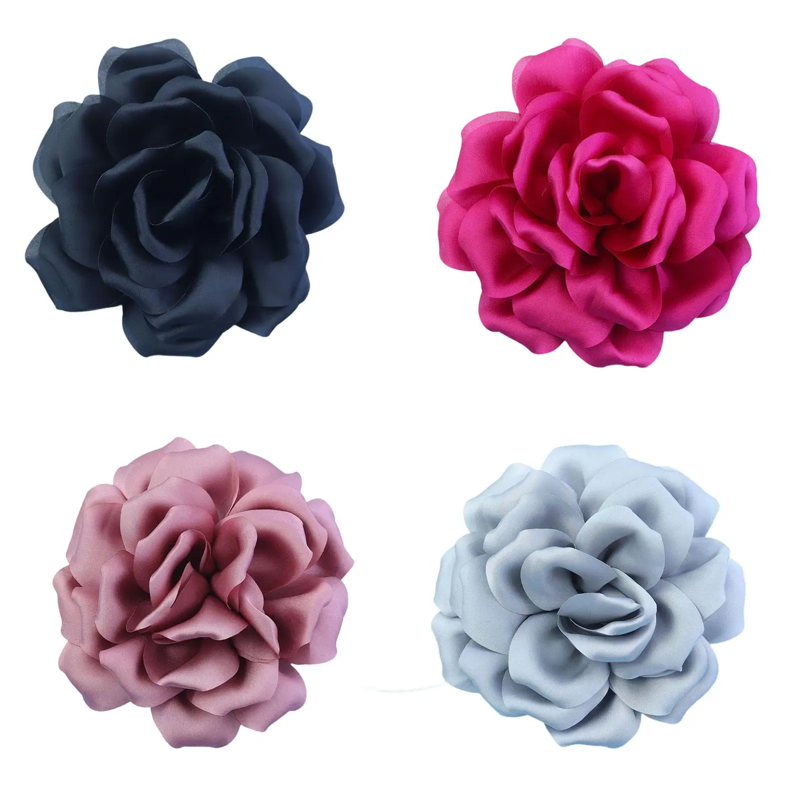 Flower Brooch Floral Hair Pins 10cm Corsage for Wedding Clothes Accessories