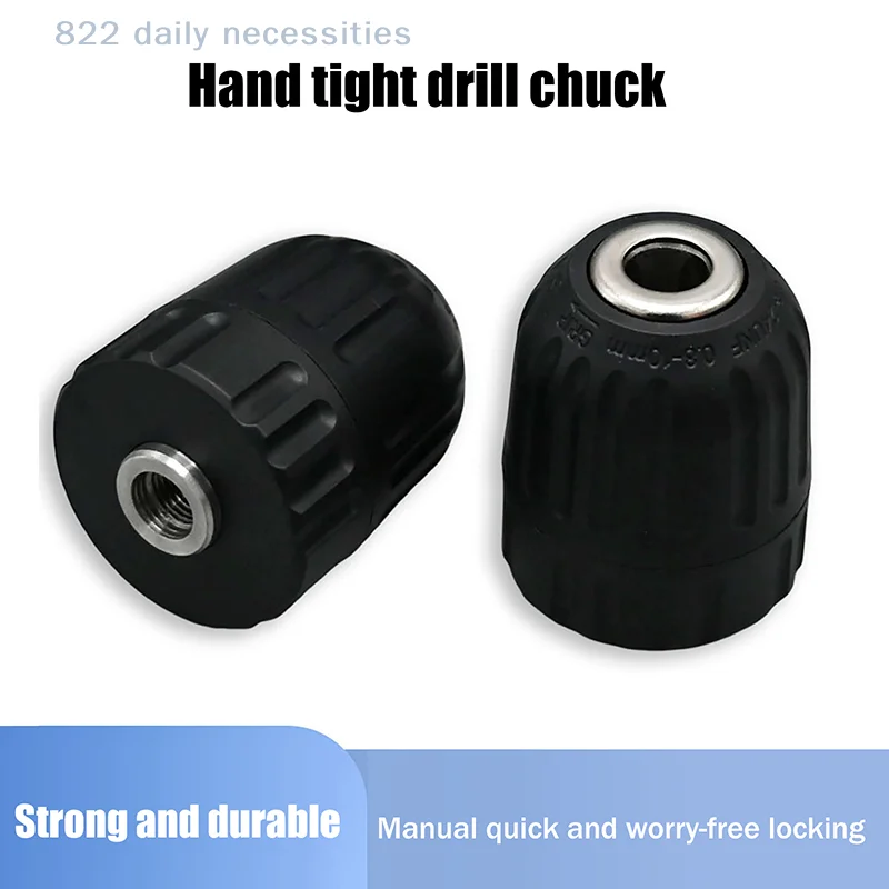 

convenient1Pcs 0.8-10mm Keyless Drill Chuck 3/8" to 24UNF Thread 1/4" Hex Shank Quick Change Adapter Steel Quick Connection