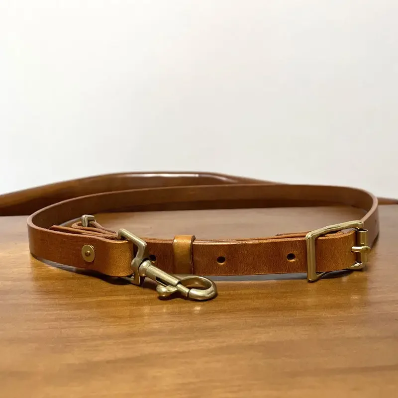 Vegetable tanned shoulder strap genuine leather replacement Handmade first-layer cowhide diagonal strap Spare shoulder strap
