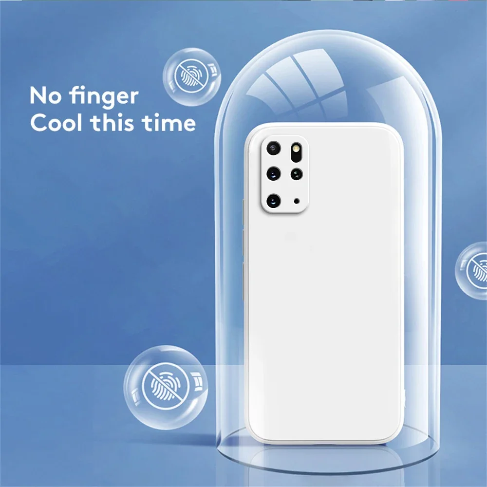 Mobile Plain Phone Case for Samsung Galaxy S20 Plus S20Plus S20+ Ultra FE 5G Original Soft Liquid Silicone Protect Cover Housing