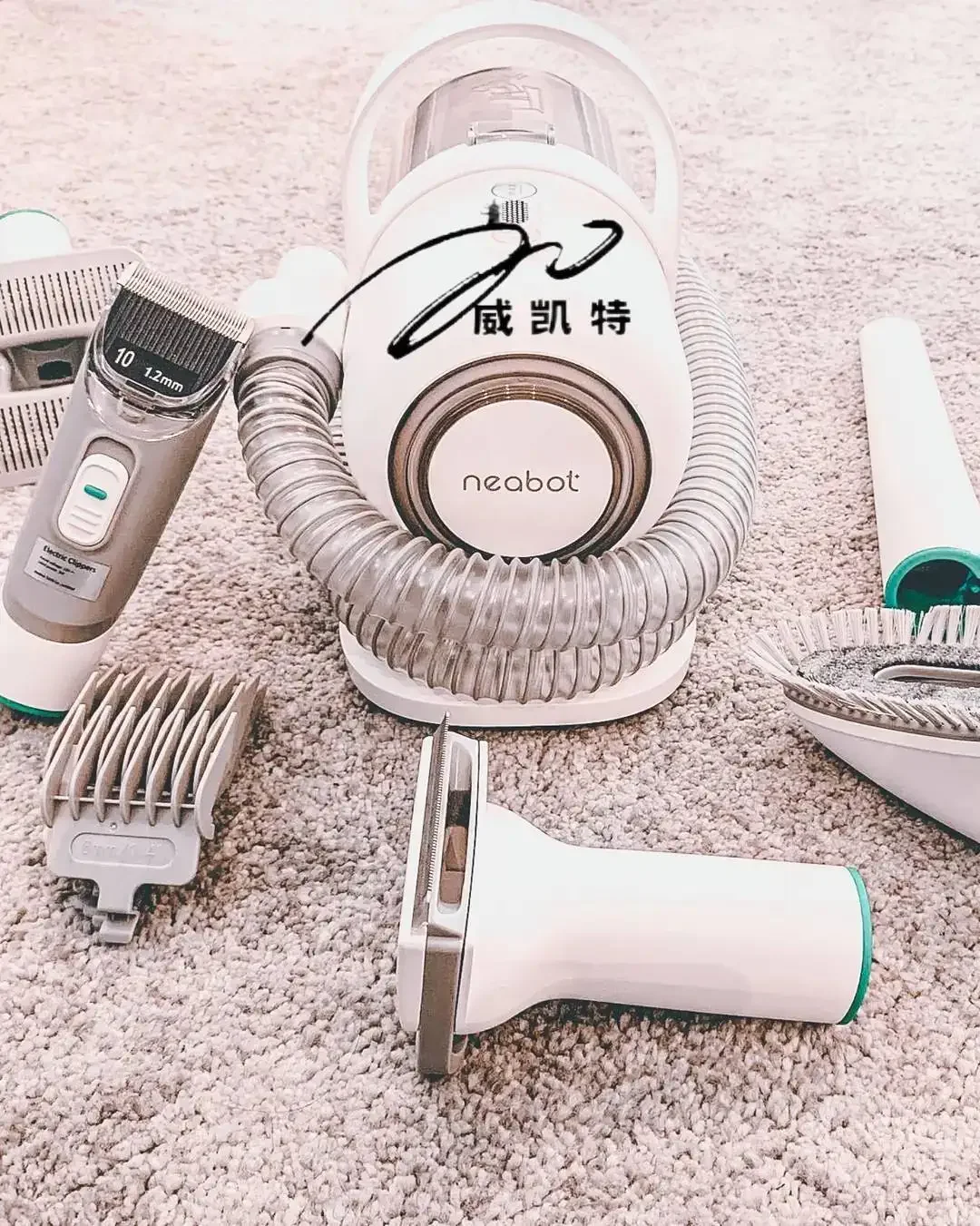 Innovative pet vacuum cleaner, sewing tool, brush, trimming, five in one, suitable for all pet hair and children's households