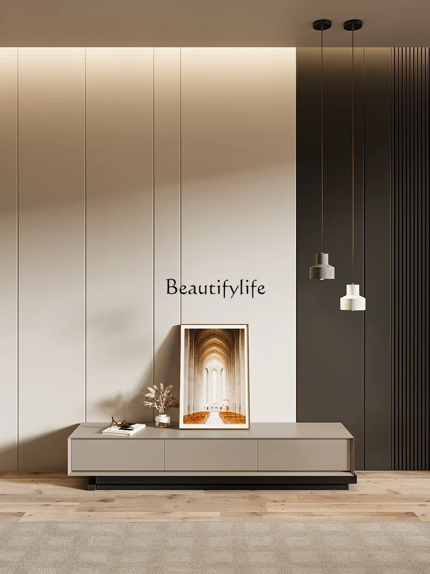 

jj LMinimalist TV Cabinet Light Luxury Solid Wood Locker