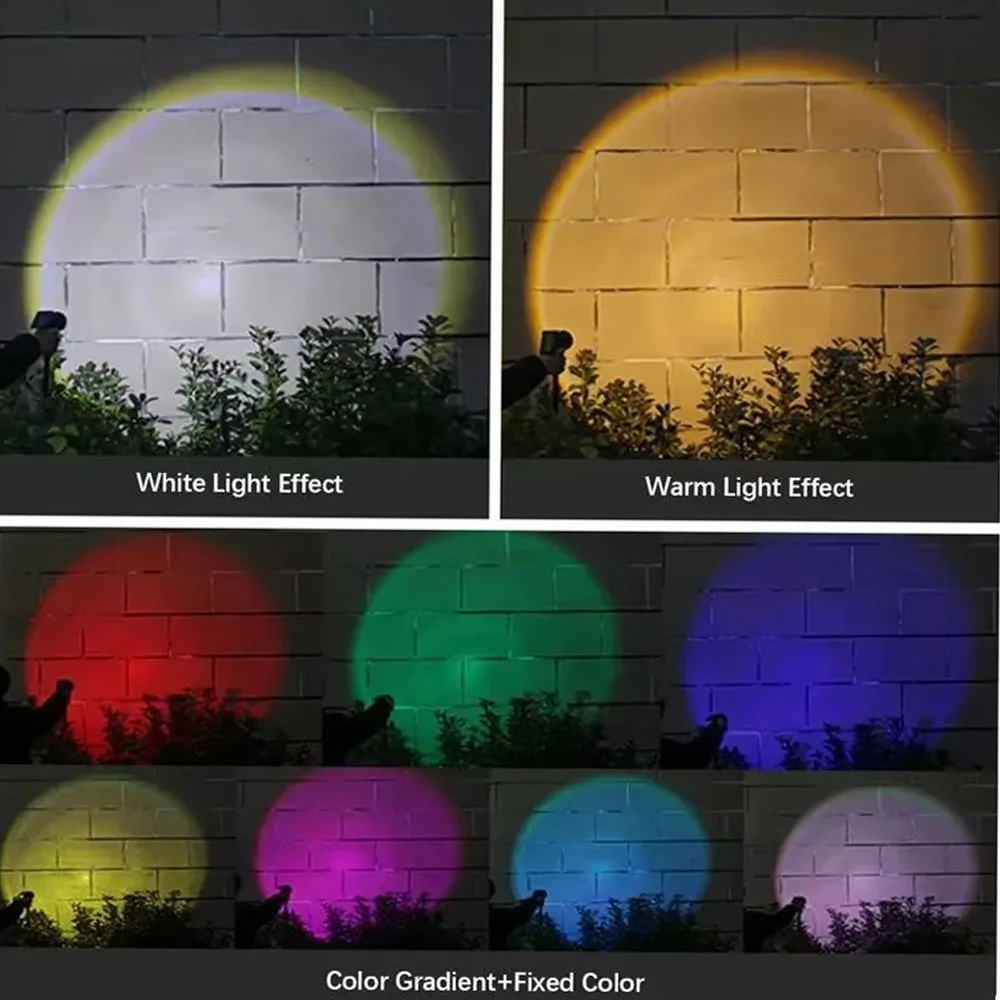 Solar Spotlights Outdoor 9 LEDs IP65 Waterproof Adjustable Brightness Garden Backyard Driveway Patio Lawn Decorative Lighting