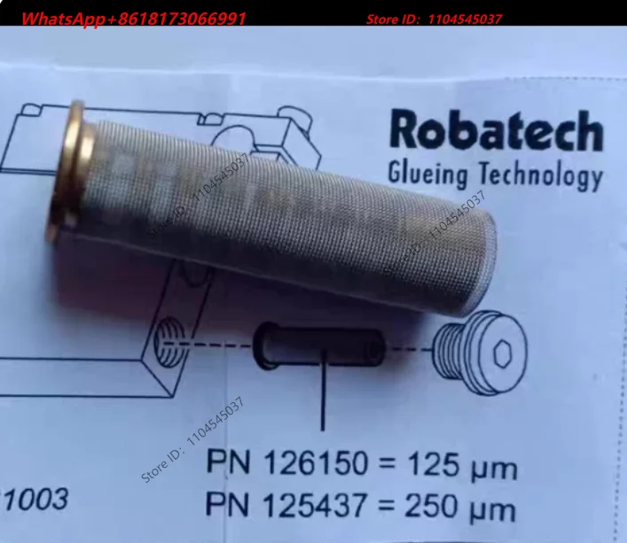 126150 Filter Robatech Hot Melt Adhesive Machine Glue Spray Valve Nozzle Solenoid Valve