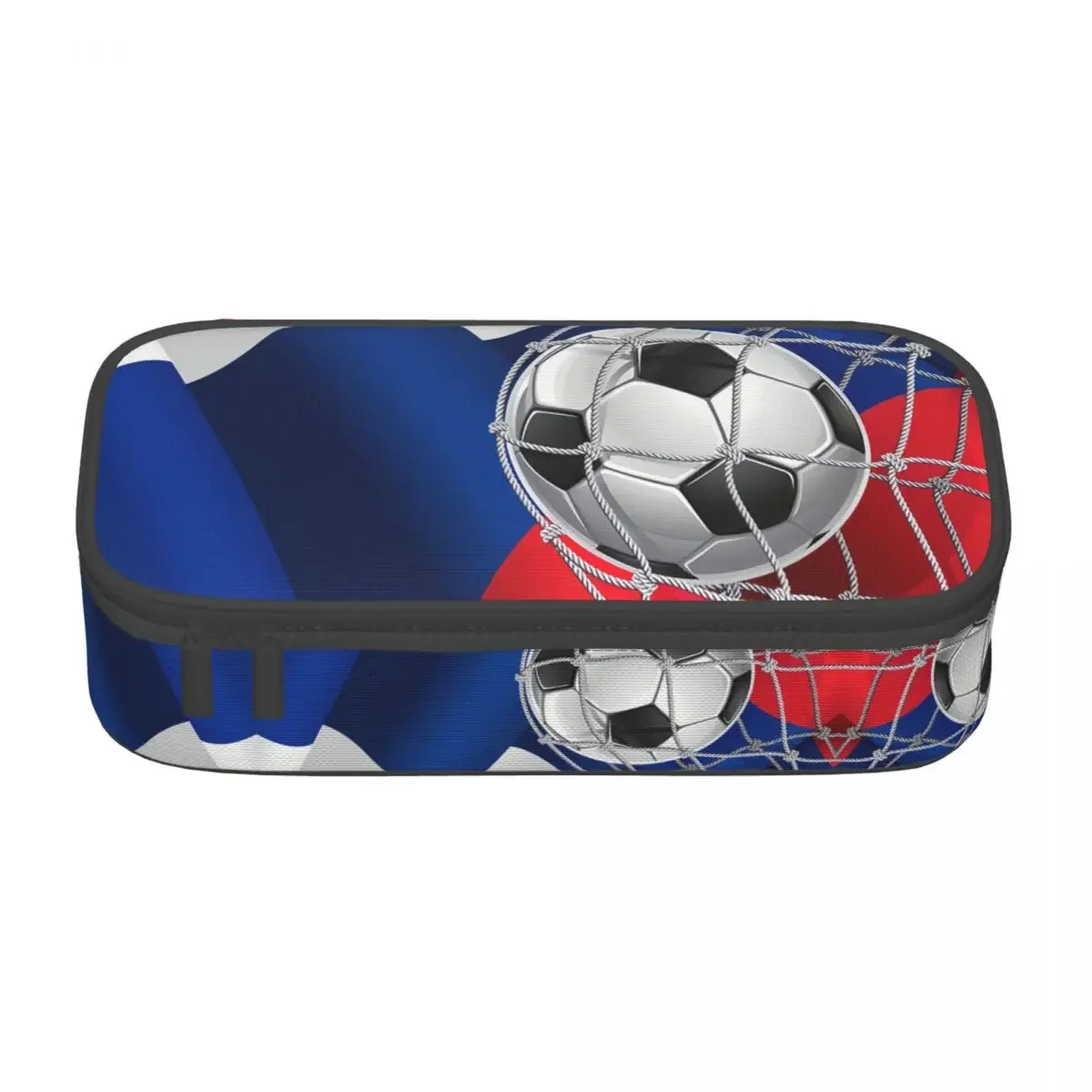 مخصص لطيف كول كرة القدم كرة القدم طباعة مقلمة للبنين بنات سعة كبيرة صندوق القلم حقيبة القرطاسية