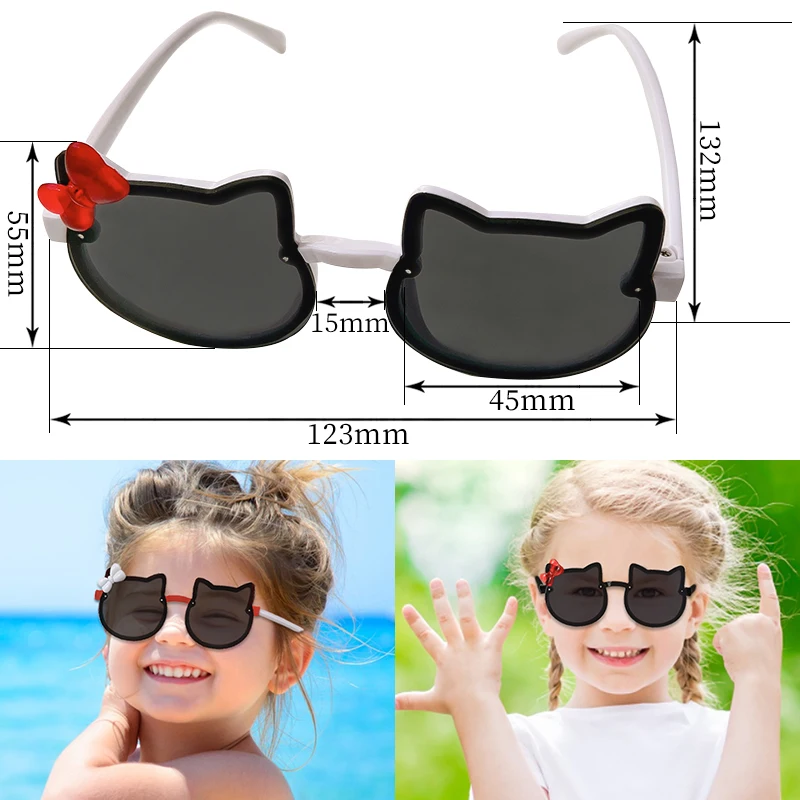 Children Cute Animal Cartoon Vintage Rimless Polarized Sunglasses Boy Girl Outdoor Sun Protection Glasses Kids UV400 Sunglasses