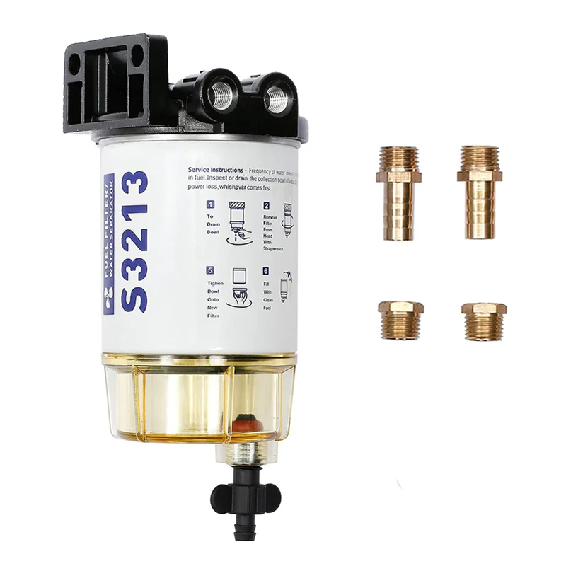 New Boat 3/8 inch NPT Fuel Water Separating Filter System S3213 for Mercury -Marine Outboard Motor