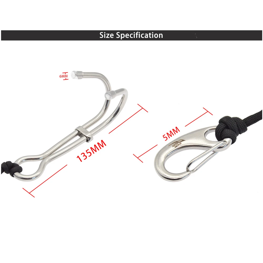 316 Stainless Steel Double Hook For Underwater Photography Diving Reef Drift Hook Corrosion-resistant Stream Scuba accessories