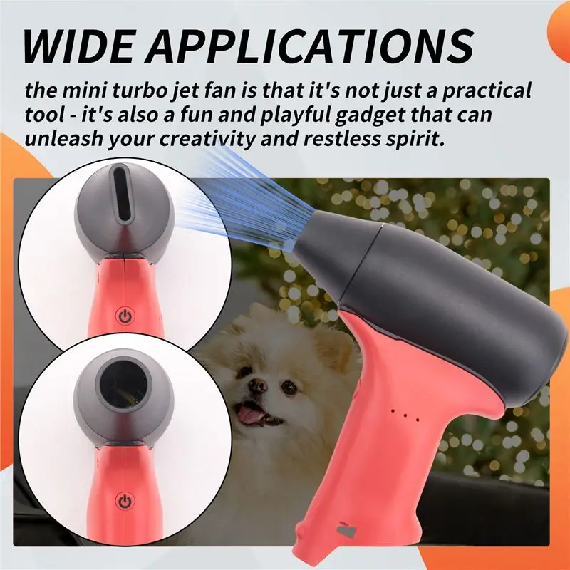 A98E-Portable Jet Violent Fan Power Tool Fan For 12V Lithium Battery With Adjustable Speeds For Blower