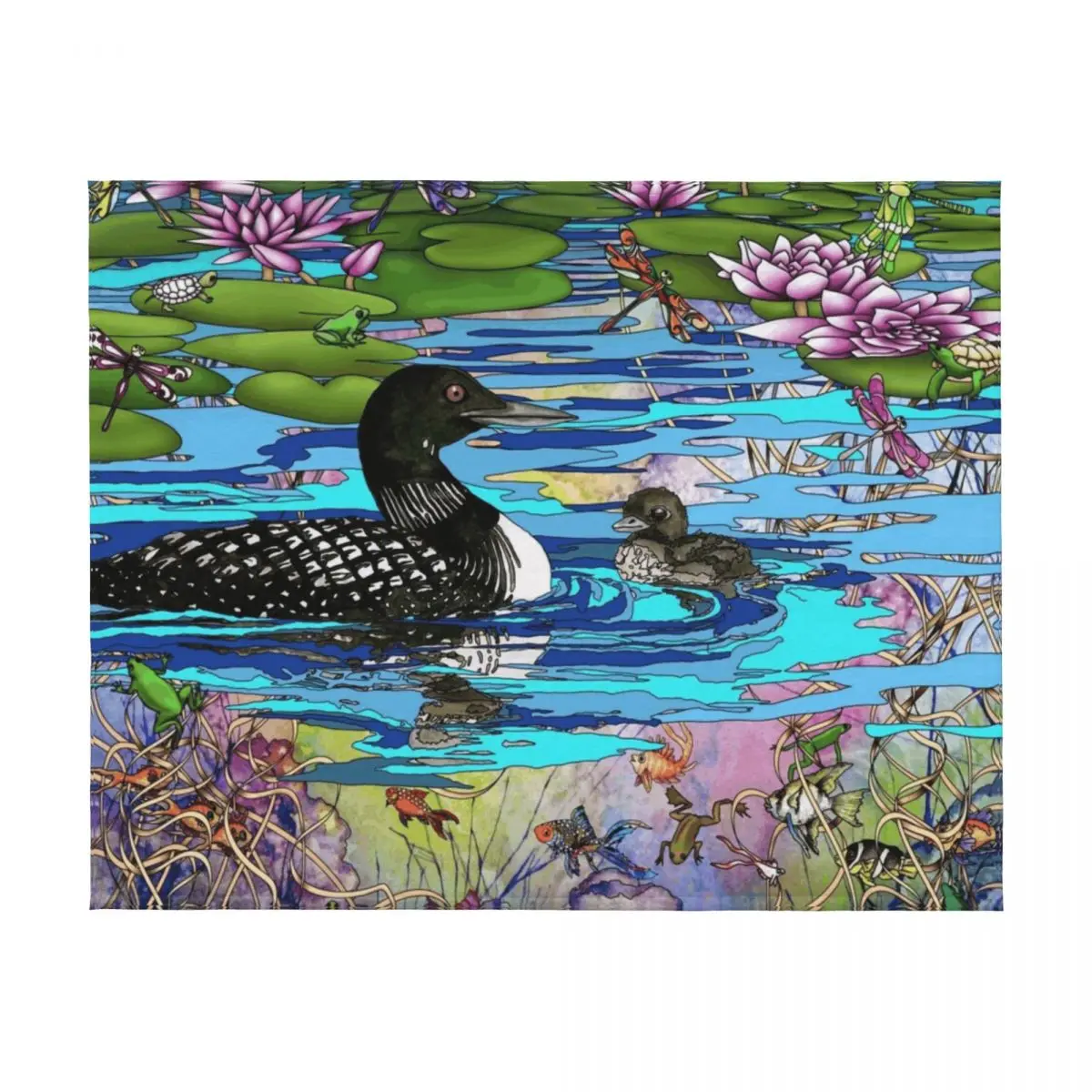 لونز والزنابق المائية رمي بطانية شعر فروي هدية مضحكة أغطية السرير البطانيات #2