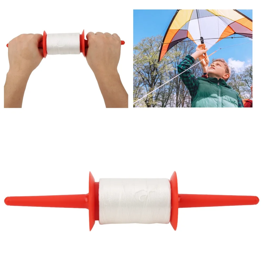 凧アクセサリー レッドカイトスプール 150M ストリンググリップハンドル 凧リール 凧揚げツール ホリデーアクティビティ