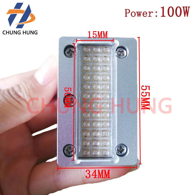

High power UV LED curing lamp UV flatbed printer UV glue ink green oil fast curing UV lamp