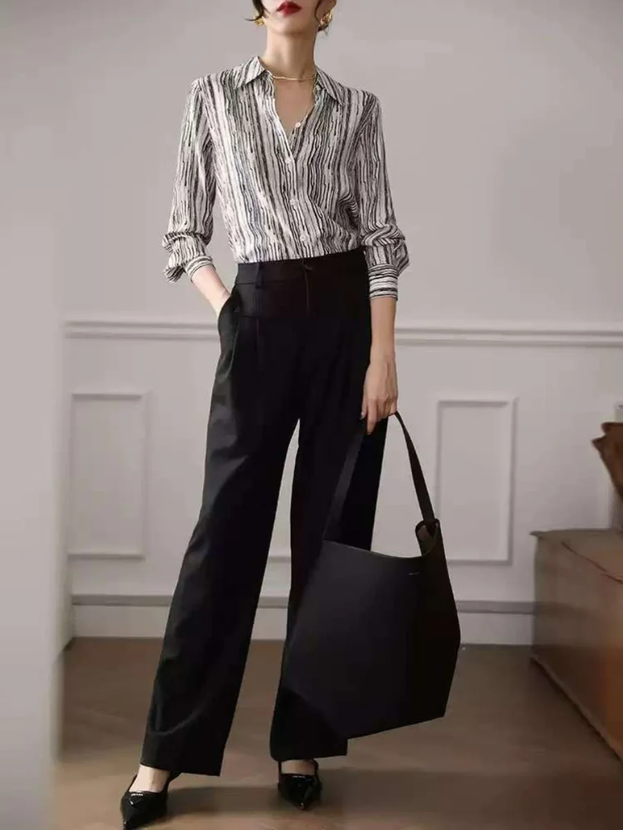 Ele Long Sve شيفون irt المرأة الصيف الجديدة الراقية ريترو هونغ كونغ Sle شريط علوي بلوزة التخسيس الكورية Sle L...