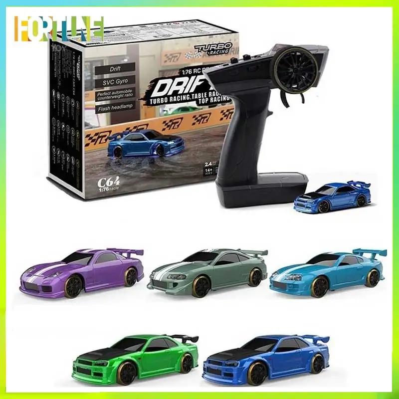 

Toy Car Turbo Racing 1:76 Mini Remote Drift Car C61c62c63c64 Small Scale Rear Drive Jdm Gift