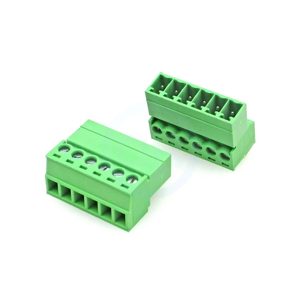 (10 pcs) 2EDGKP 3.5mm 3.81mm Solderless Butt Plug Terminal Block KF 15EDGKP 3.5/3.81 Pair Pin Block Socket 2-24P