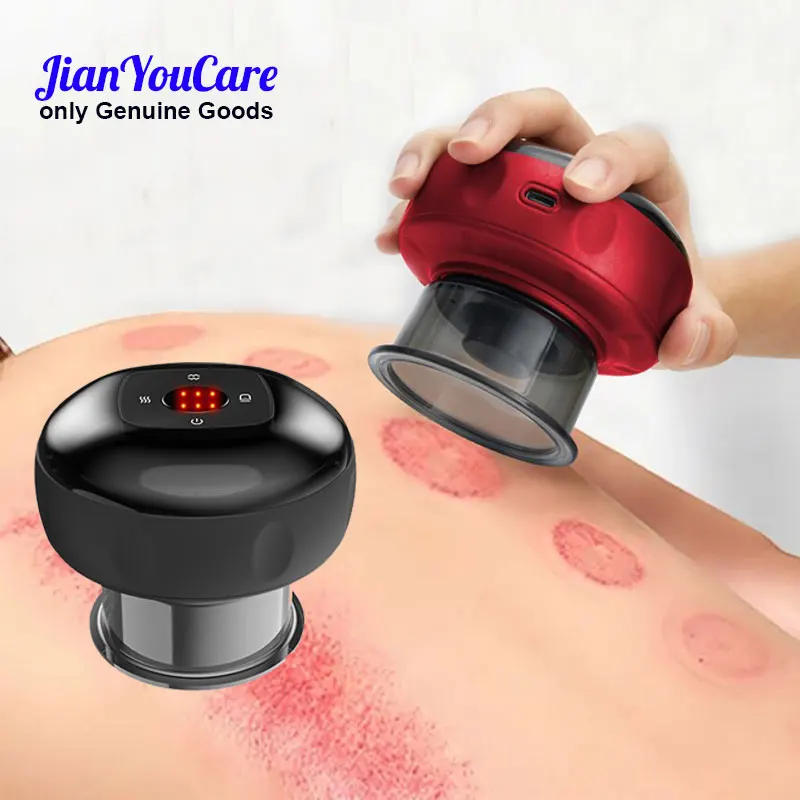 

JianYouCare Medical Chinese Electric Vacuum Cupping Therapy Body Scraping Massage jars guasha Relieve professional Suction Cups