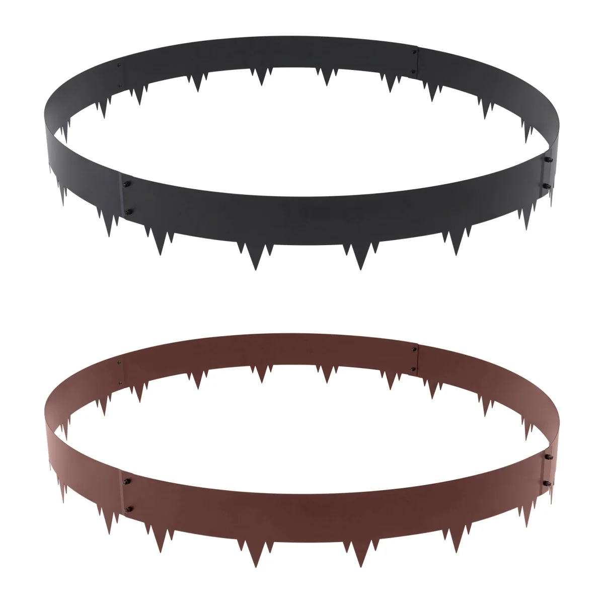 6pcs Steel Garden Edging Borders, Landscape Edging Border With 1 Pair Gloves, Steel Garden Edging Border